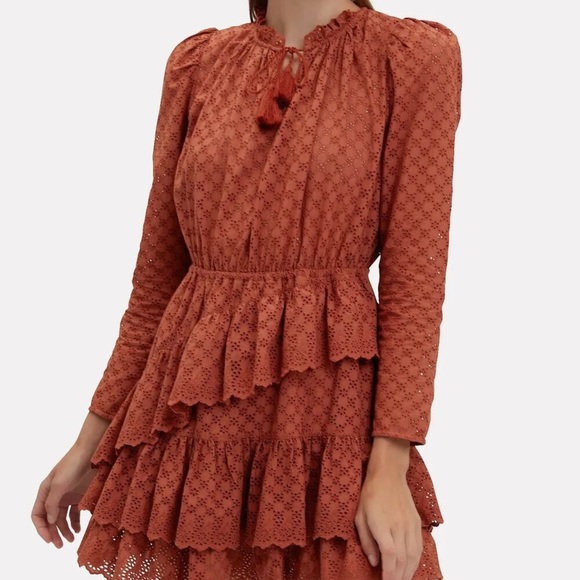 ULLA JOHNSON umber josette dress Sz 6 - Picture 3 of 5
